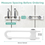 Baby Proofing Cabinets, SKYLA HOMES Sliding Cabinet Locks for kids, Adjustable U-Shaped Child Safety Cabinet Lock for Handles & Knobs, Tool-free Child Proof Latches Lock for Kitchen Bathroom (4 Pack)