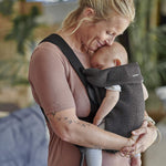 BabyBjörn Baby Carrier Mini, Charcoal Gray, 3D Jersey | Infant Carrier (7-25 lbs), Ergonomic, Easy-to-Use