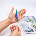 6.5" Clear Acrylic Scissors Rainbow Scissors Metal Blades Office Cutting Shears for Desk Craft Supplies Home Office School Accessories