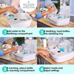 Lil' Jumbl 2-in-1 Baby Bottle Sterilizer & Warmer – Time-Saving Sterilizer & Dryer for Baby Bottles, Pacifiers, Pump Parts & Essentials – Features Precise Temperature Control Bottle Warmer