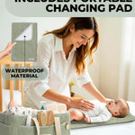 Toodly Baby Diaper Caddy Organizer with Portable Changing Mat - Teddy Fleece Diaper Organizer for Changing Table - Basket for Changing Essentials - Baby Essentials Organizer with Removable Dividers