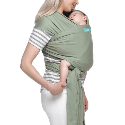 Moby Baby Wrap Carrier Classic for Newborns to Toddlers (8-33lbs), Infant Sling Carrier, Lightweight & Hands Free Design, Adjustable for All Body Types (Pear)