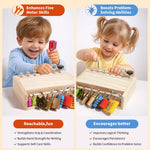 INIFEIDALA Montessori Toys for 3 4 5 Year Old,Montessori Screwdriver Board Set-Lock and Key Toy,Kids Tool Set,Preschool Learning Sensory Activities - Fine Motor Skills - STEM Toys