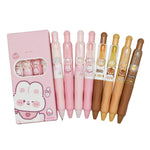 Maydahui 8 Pcs Cute Mini Bunny and Bear Pens Kawaii Rabbit Pen Retractable Short Small Pocket Size Changeable Images Black Ink for Purse Notebook Shcool Office