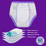 MooMoo Baby 8 Packs Potty Training Pants Cotton Absorbent Training Underwear for Toddler Baby Gir 3T