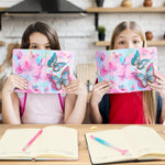 WERNNSAI 3D Butterfly Kids Diary for Girls, Secret Diary with Lock and Keys, Kids Journal Notebook Birthday Christmas Gift for 6 7 8-12 Year Old Girls, School A5 Lined Writing Drawing Notepad
