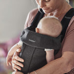 BabyBjörn Baby Carrier Mini, Charcoal Gray, 3D Jersey | Infant Carrier (7-25 lbs), Ergonomic, Easy-to-Use