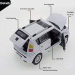 Toy Cars Diecast Car Models Soul Hatchback Model Cars,Pull Back Cars,Boxy Car Toy with Sound and Light for 3+ Year Old Boys(White)