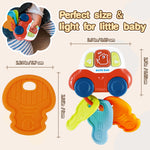 Baby Sensory Learning Montessori Toys with Sounds, Infant Toddlers Travel Activities Musical Teething Toys for Babies 0 3 6 9 12 18 Months, Newborn Christmas Gifts for 1 2 Year Old Boys Girls