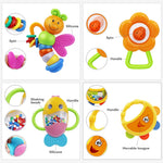 MOONTOY 12pcs Baby Rattles Set Teething toys for Babies 0-6 Months Infant Baby Toys 6 to 12 Months, Baby Teether Chew Newborn Toys 0 1 2 3 4 5 6 7 8 9 10 11 12 Month Old Toys for Babies Boy Girl Gifts