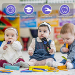 Chuya Baby Teether Toy Chew Toy for Babies 3-24 Months TV Remote Control Shape Teething Relief Baby Toys for Infants (Black)