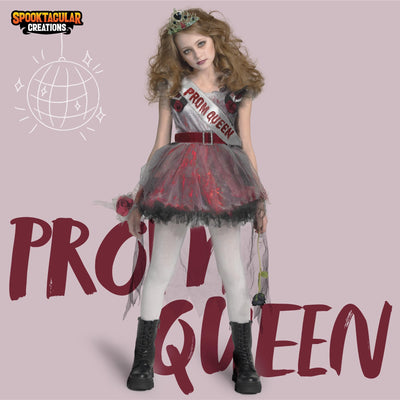 Spooktacular Creations Zombie Prom Queen Costume for Girls, Halloween Costumes for Kids, Zombie Princess Outfit for Girls