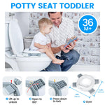 Orzbow Portable Potty Training Toilet, Travel Potty Seat for Toddler Boys Girls with Splash Guard, Potty Training Essentials, Foldable, Includes Free Travel Bag and 40 Liners, Indoor/Outdoor Use, Grey