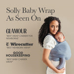 Solly Baby Wrap, Buttery-Soft Baby Carrier Newborn to Toddler 8-25 Lbs., Lightweight & Hands-Free Sling Wrap, Breathable Carrier, Baby Wearing & Postpartum Essential, Mother's Day Essential, Basil