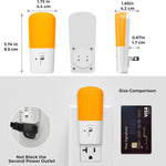 LOHAS Amber Night Light, Dimmable Plug in Yellow Night Light with Dusk to Dawn Sensor, Kids Night Lights for Bedroom, 5-80LM Suit for Nursery, Hallway, Stairway,Bedroom, Bathroom, 2Pack