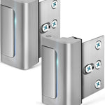 Home Security Door Lock, 2 Pack Childproof Door Reinforcement Lock with 3 Inch Stop Withstand 800 lbs for Top Front Inward Swinging Door, Upgrade Flip High Night Lock to Defend Your Home Kids