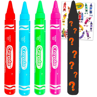 Crayola Body Wash Crayons for Kids - Bundle with 5 Scented Bath Gel Pens in Assorted Washable Color Tubes: Red, Blue, Green, Pink, and a Mystery Color, Plus More | Bathtime Fun for Boys and Girls