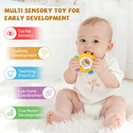 Easter Baby Teething Toys with Rattle for 3-6 6-12 Months, Food Grade Infant Newborn Teether, Baby Essentials Teething Relief, Baby Easter Basket Stuffers Gifts Toys