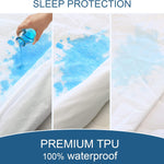 Queen Mattress Protector Waterproof Cover Absorbent Fitted Sheet up - 18'' Deep Pocket Mattress Cover Queen Size Bed Sheets, Terry Machine Wash Protection Mattress Protector