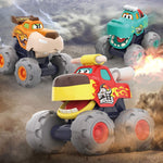 Toy Cars For 1 2 3 Year Old 3 Pack Monster truck Toy Crocodile Bull Leopard Pull Back Car Big Wheel Animal Toy Trucks for Toddler 1-3 Baby Toys 12 18 Months Boys Girls Toddlers Toy for 1 Year Old Gift
