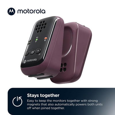 Motorola Nursery PIP12 Baby Monitor Audio Only, Portable and Rechargeable, No WiFi Needed, 1500ft Range HD Sound with Auto Off, Includes Water-Resistant Travel Case