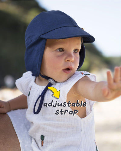 FURTALK Baby Sun Hat UPF 50+ UV Ray Sun Protection Cotton Toddler Hats for Boys Girls Navy