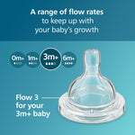 Philips Avent Anti-Colic Nipples - Flow 3, 4-Pack, SCY763/44