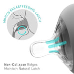 Nanobebe Nipples Baby Bottle Nipples, Silicone Nipple, Triple Vented, Ready to Use, 4-Pack, Y Cut