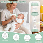 IVARONAL 4 Pack 10oz Wide-mouth Breastmilk Storage Bottle for Momcozy 22oz Portable Breast Milk Cooler, Pumping Storage Containers Compatible with Spectra S1/S2/9 Plus/SG/Motif Luna (4PC/Green Lids)