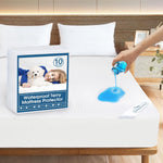 Queen Mattress Protector Waterproof Cover Absorbent Fitted Sheet up - 18'' Deep Pocket Mattress Cover Queen Size Bed Sheets, Terry Machine Wash Protection Mattress Protector