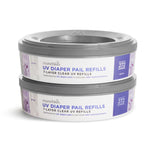 Munchkin® UV Diaper Pail Refill Rings, Holds up to 544 Newborn Diapers, 2 Pack