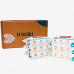 Hooru Plant Based Fibers Baby Wipes Unscented - Wipes Baby Sensitive Skin, 480 Ct, Hypoallergenic Toxic-Free & Fragrance Free, Hydrating, Moisturizing, Naturally Soft for Babies and Kids