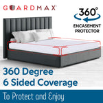 Guardmax Zippered Mattress Encasement - Queen Size - 100% Waterproof and Bed Bug Proof Mattress Protector - 6 Sided Absorbent Mattress Cover - Bed Sheet is Soft, Breathable, and Hypoallergenic.