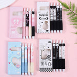 MOZXIRZ 4 Pcs Cute Retractable Pens Bowknot Gel Pens Soft Grip Black Ink Pens 0.5mm Fine Point Smooth Writing Pens Office School Supplies Women Pens (Pink)