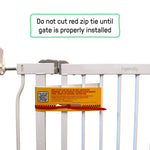 Ingenuity Decorative Panel Tall Baby Gate & Dog Gate, 28"-42" Wide, 30" Tall, Hardware or Pressure Mounted, Install on Top or Bottom of Stairs, Banister, or Doorway - Espresso