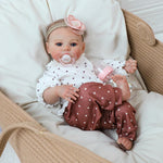 Lifelike Reborn Baby Dolls - 18 Inch Realistic Newborn Baby Dolls Girl, Real Life Baby Dolls with Soft Weighted Body, Real Baby Reborn Gift with Accessories for 3+ Years Old Kids