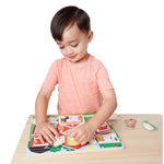 Melissa & Doug Hide and Seek Farm Wooden Activity Board with Barnyard Animal Magnets