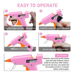 Hot Glue Gun Kit: Mini Hot Glue Gun and Sticks Set with 30 Sticks Melt Glue Guns Craft for School DIY Arts Home Quick Repairs 5 Pieces Mulitcolor