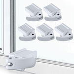 5 Pack Window Locks Diecast Construction, Compatible with Horizontal and Vertical Windows, Fit 1/16'' (0.16cm) up to 7/8''(2.22cm) Wide Rail, Easy Installation, Enhanced Safety(1-3/16'' Short version)
