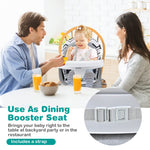 BABY JOY Baby High Chair, 8 in 1 Convertible Highchair for Babies & Toddlers | Booster Seat | Table and Chair Set | Building Block Table | Toddler Chair with Safety Harness, Removable Tray (Chevron)