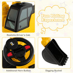 Costzon Ride on Excavator, Licensed Caterpillar Kids Excavator Digger w/Rotatable Digging Bucket, Under-seat Storage, Construction Vehicles for Kids, Ride on Toys for Toddlers 1-3 Gift (Digger)