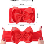 doboi 20pcs Baby Girls Bows Headbands Nylon Hairbands Ribbon Bow Elastic Hair Accessories for Newborns Infants Toddlers and Kids