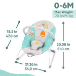 Bright Starts Disney Baby Winnie The Pooh Hunny Hues Bouncer with Soothing Vibrations, Unisex, Newborn+