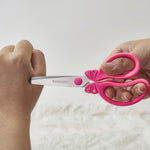 GAIFONGRE 5″ Pink Kids Safety Blunt Tip Scissors, Ages 5-8 & 8-10 for Girls,Rounded Edge & Ergonomic Handles for Small School Student Children Toddler Classroom Cutting Paper,Home DIY (Pink Violet)
