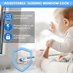 5 Pack Window Locks Diecast Construction, Compatible with Horizontal and Vertical Windows, Fit 1/16'' (0.16cm) up to 7/8''(2.22cm) Wide Rail, Easy Installation, Enhanced Safety(1-3/16'' Short version)