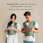 Solly Baby Wrap, Buttery-Soft Baby Carrier Newborn to Toddler 8-25 Lbs., Lightweight & Hands-Free Sling Wrap, Breathable Carrier, Baby Wearing & Postpartum Essential, Mother's Day Essential, Basil