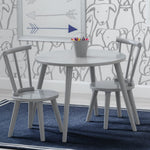 Delta Children Homestead Kids Table & 2 Chairs Set - Ideal for Arts & Crafts, Greenguard Gold Certified, Grey