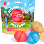 Hydroburst 6-pack Reusable Water Balloons by Relatable, For The Pool, Beach Toys And Outdoor Play Toys, Includes 6 Refillable Balloons