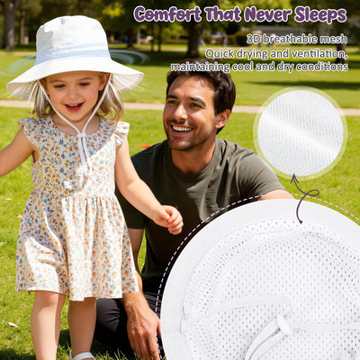 Zando Baby Toddler Sun Hat for Girls Bucket Hat - UPF 50+ Wide Brim Adjustable Breathable Lightweight Summer Camp Sun Protection Beach Hat for Kids Boys Girls Purple Cap