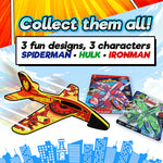JA-RU Marvel Foam Glider Toy. (1 Iron Man Glider) Launching Airplane Toy For Kids. Glides & Dives High. Classroom Prize, Gag Gift, Avengers Game, Party Favor 6840-1C